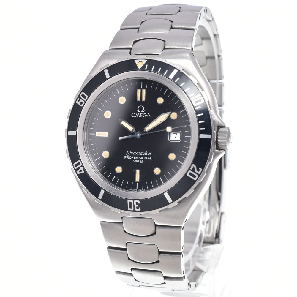 OMEGA Seamaster Professional 200M 396.1041 Large size 1.5" black Dial Quartz Men's
 Watch P#149098