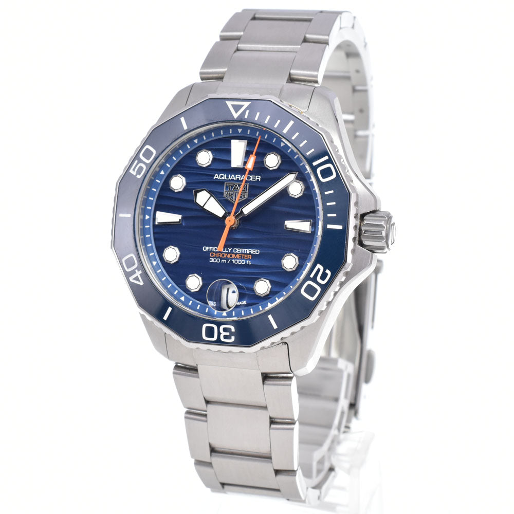 with paper TAG HEUER Aqua racer WBP5111.BA0013 Date blue Dial Automatic Men's
 Watch O#149100