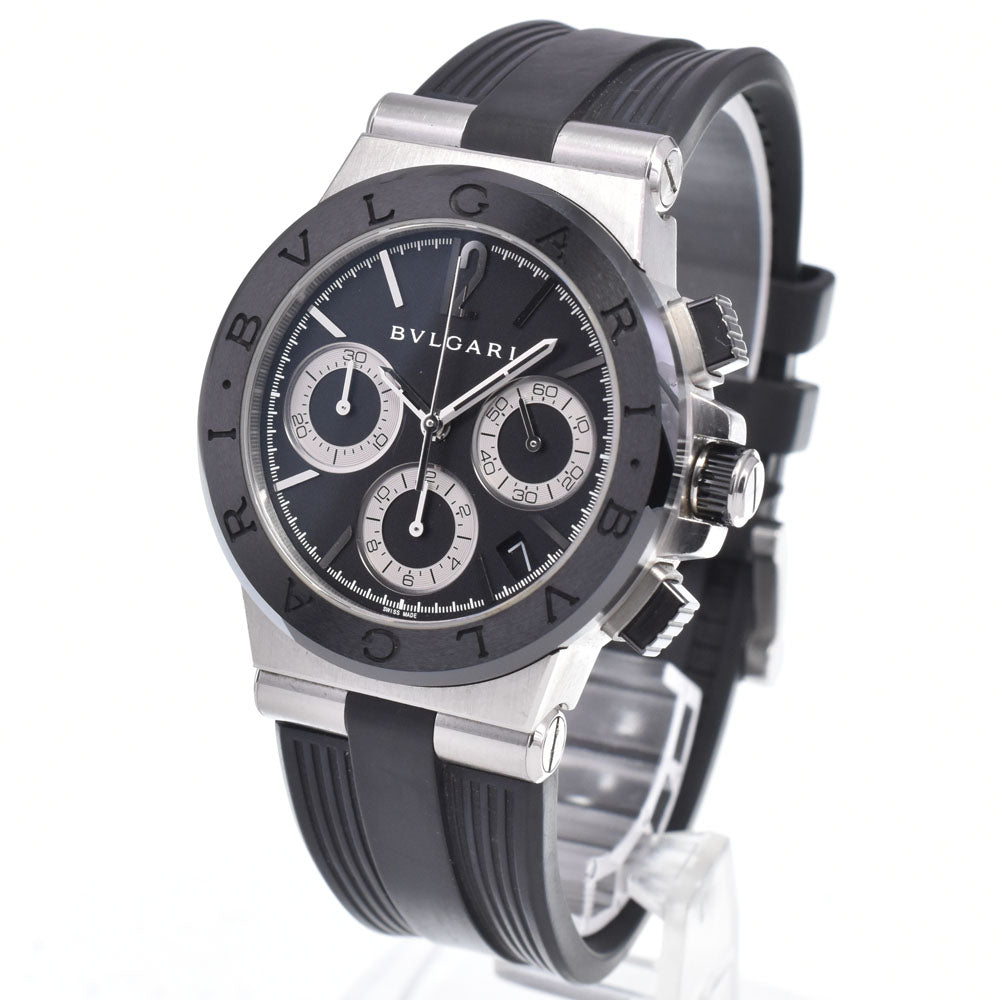 BVLGARI Diagono DG37SCCH Chronograph Date black Dial Automatic Men's
 Watch Q#149101