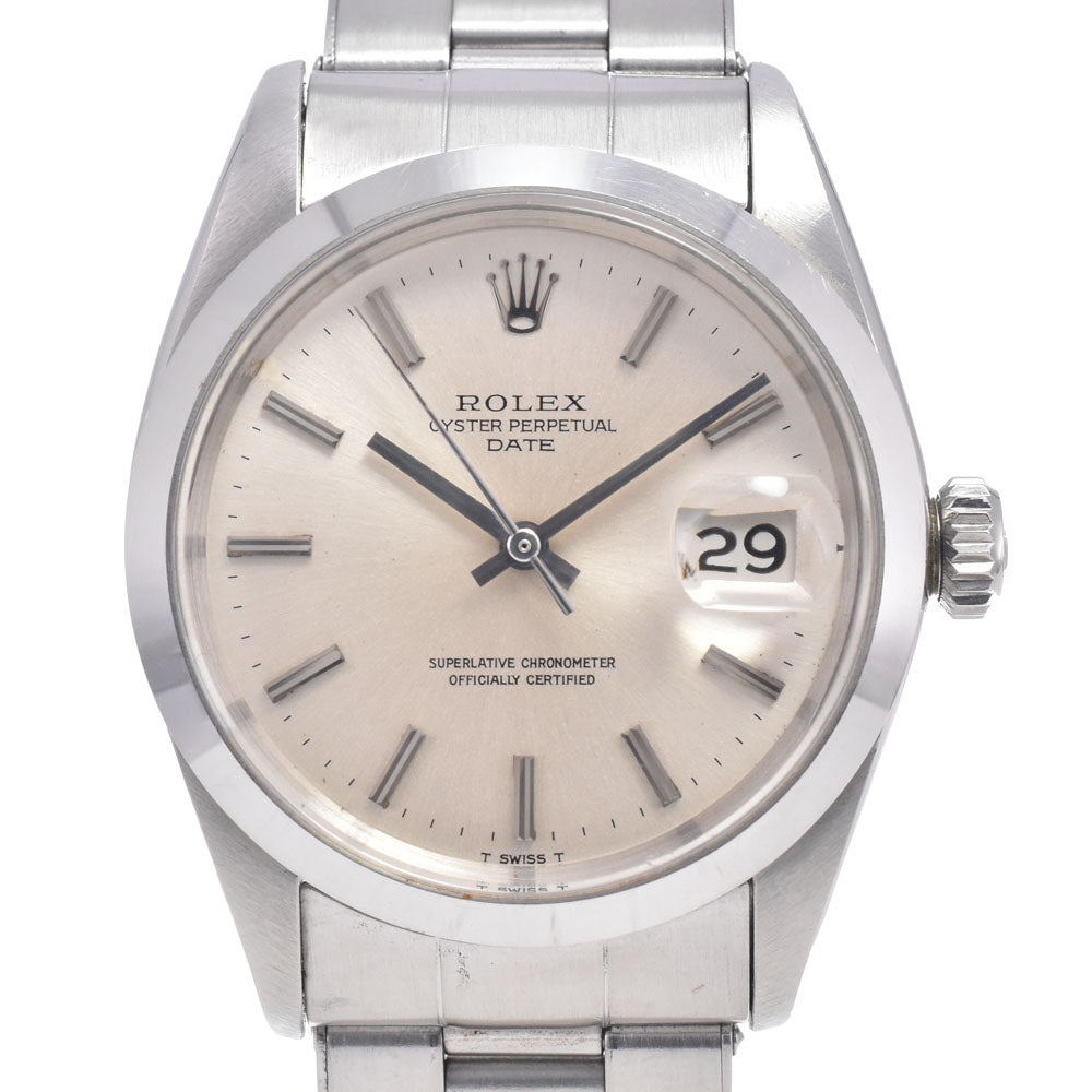 ROLEX Oyster perpetual date 1500 vintage Cal.1570 Silver Dial Automatic Men's
 Watch Q#149105