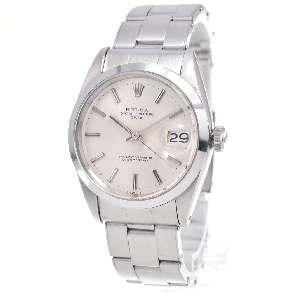 ROLEX Oyster perpetual date 1500 vintage Cal.1570 Silver Dial Automatic Men's
 Watch Q#149105