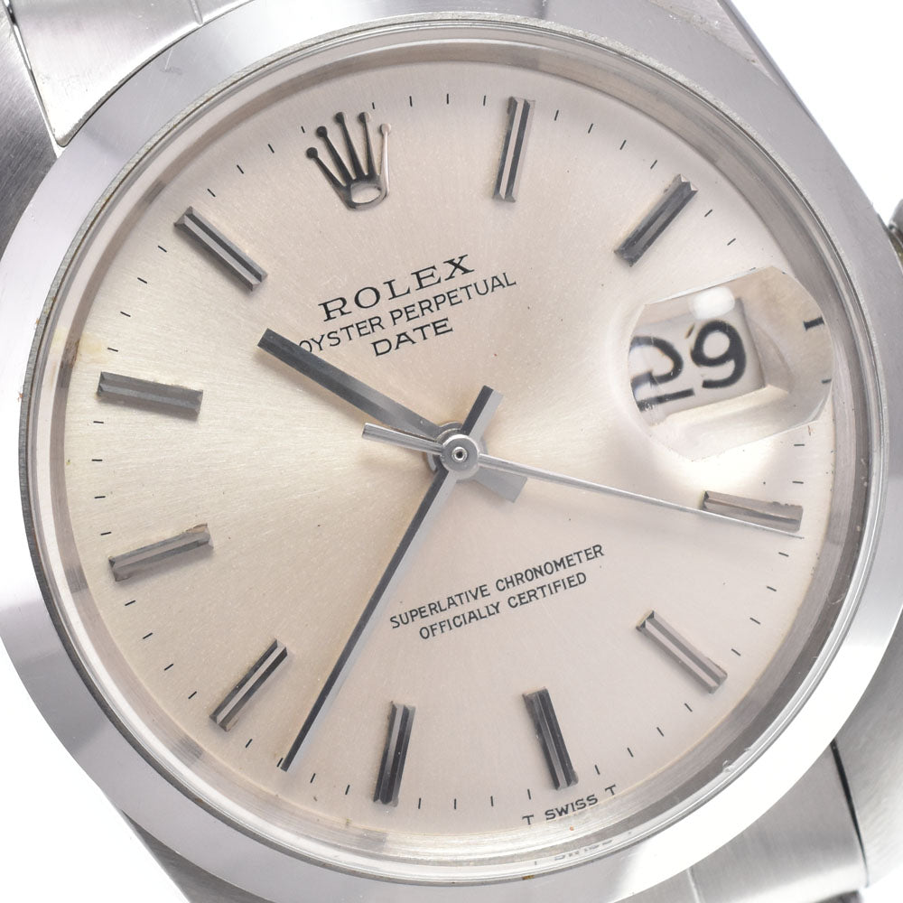 ROLEX Oyster perpetual date 1500 vintage Cal.1570 Silver Dial Automatic Men's
 Watch Q#149105