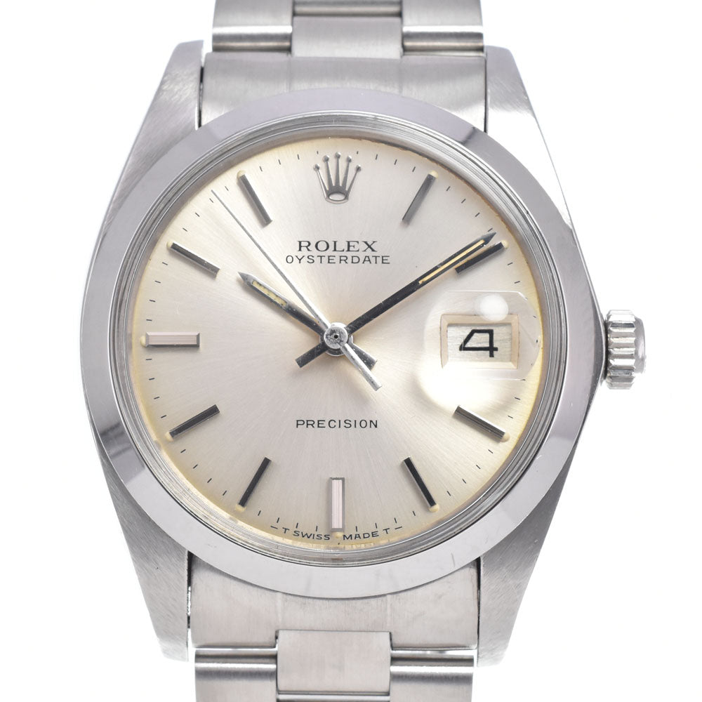 ROLEX Oyster Date Precision 6694 vintage Cal.1225 Silver Dial Hand Winding Men's
 Watch P#149106