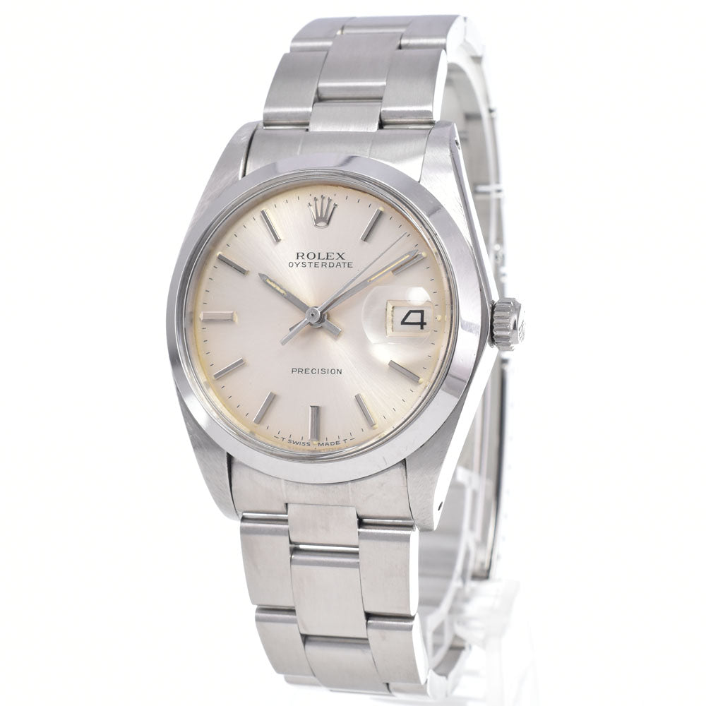 ROLEX Oyster Date Precision 6694 vintage Cal.1225 Silver Dial Hand Winding Men's
 Watch P#149106
