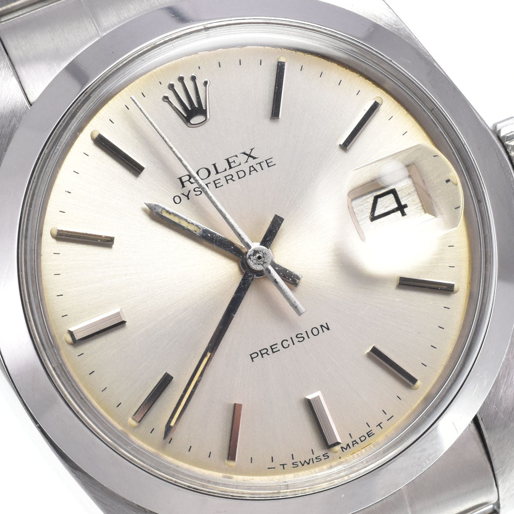 ROLEX Oyster Date Precision 6694 vintage Cal.1225 Silver Dial Hand Winding Men's
 Watch P#149106