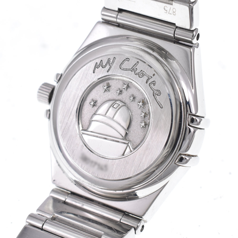 OMEGA Constellation Mini My Choice 1566.66 4P & 12P diamond Pink shell Dial Quartz Ladies
 Watch Q#149107