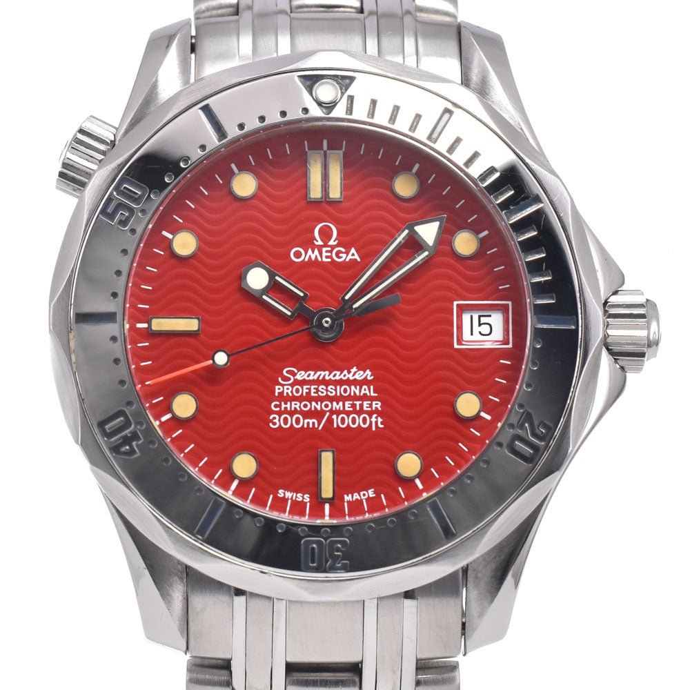 OMEGA Seamaster 300 Marui Limited 2552.61 Date Red Dial Automatic Boy's
 Watch B#149114