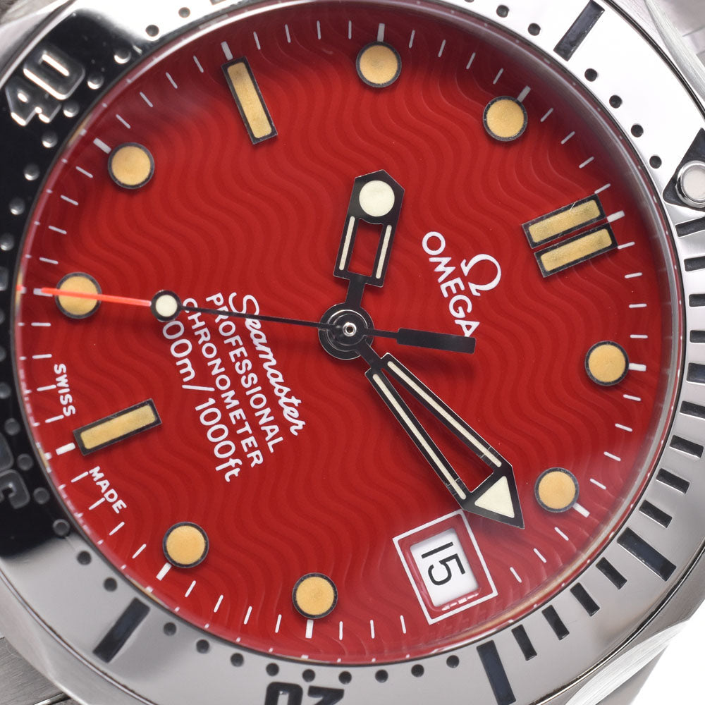 OMEGA Seamaster 300 Marui Limited 2552.61 Date Red Dial Automatic Boy's
 Watch B#149114