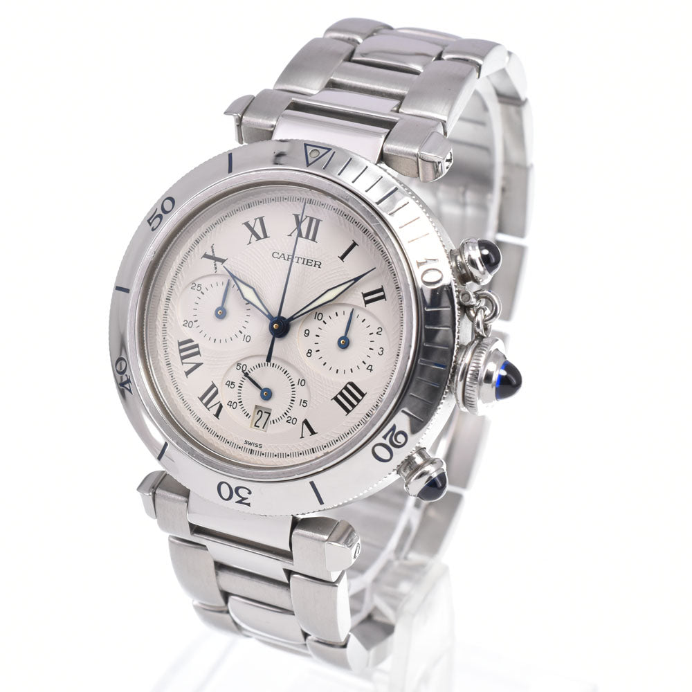 CARTIER Pasha Chronograph W31018H3/1050 Date Silver Dial Quartz Men's
 Watch A#149115