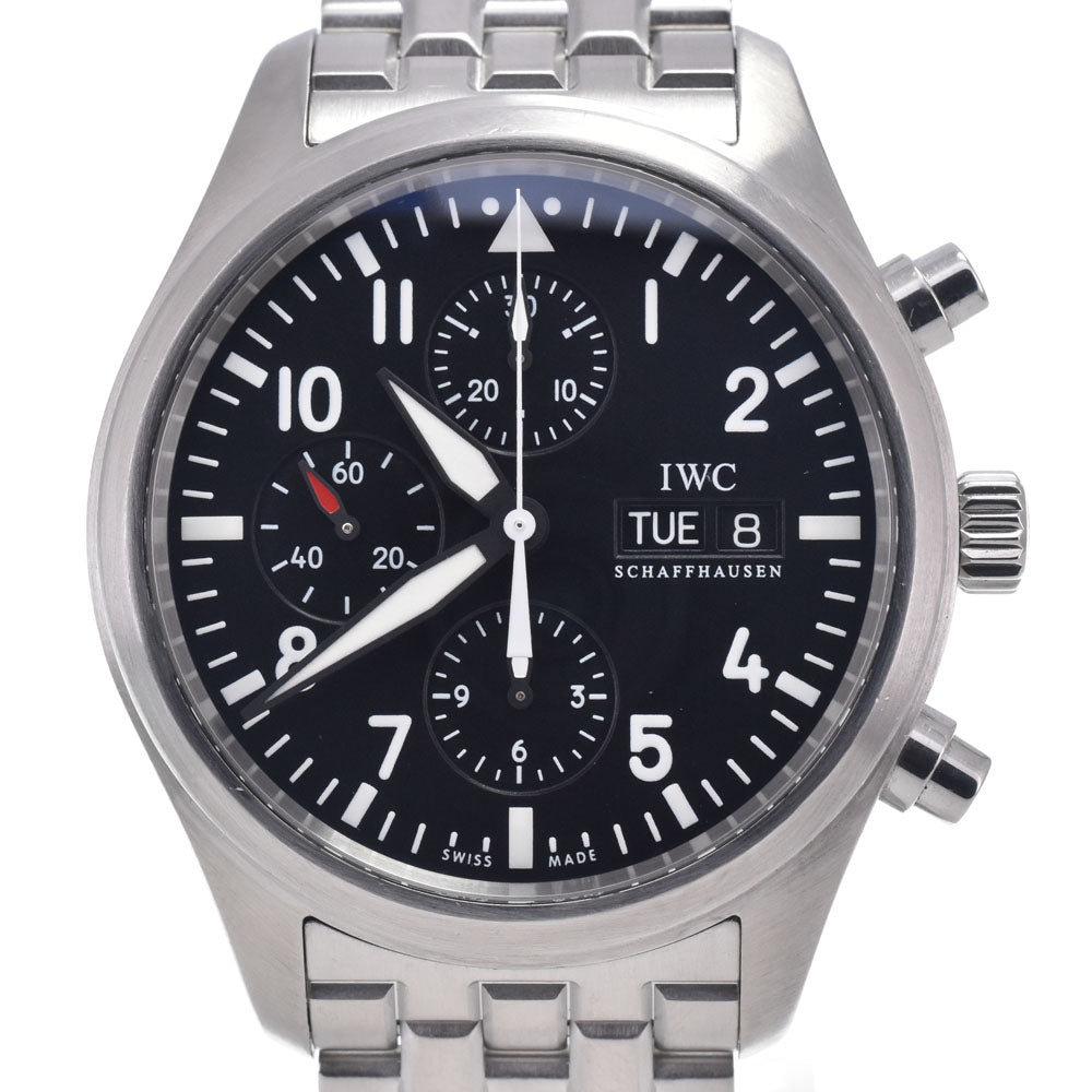 IWC SCHAFFHAUSEN Pilot watch IW371704 Chronograph day date black Dial Automatic Men's
 Watch Q#149121