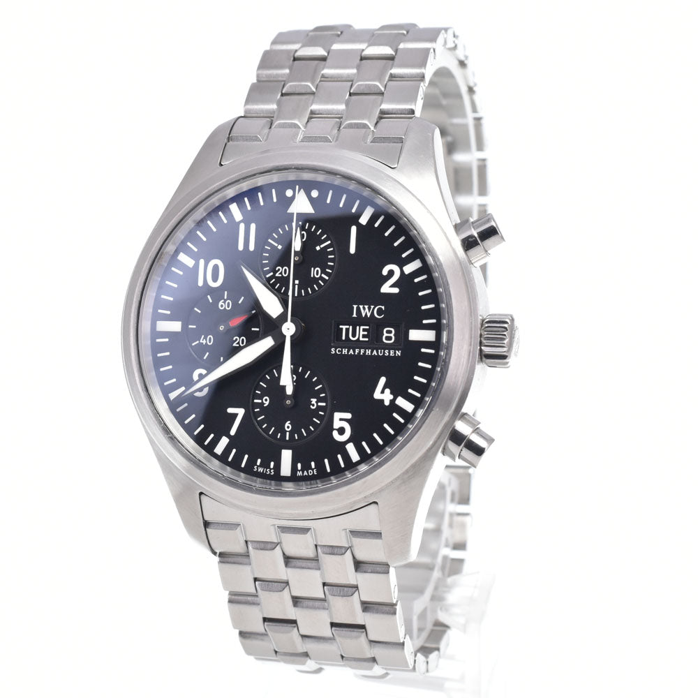IWC SCHAFFHAUSEN Pilot watch IW371704 Chronograph day date black Dial Automatic Men's
 Watch Q#149121
