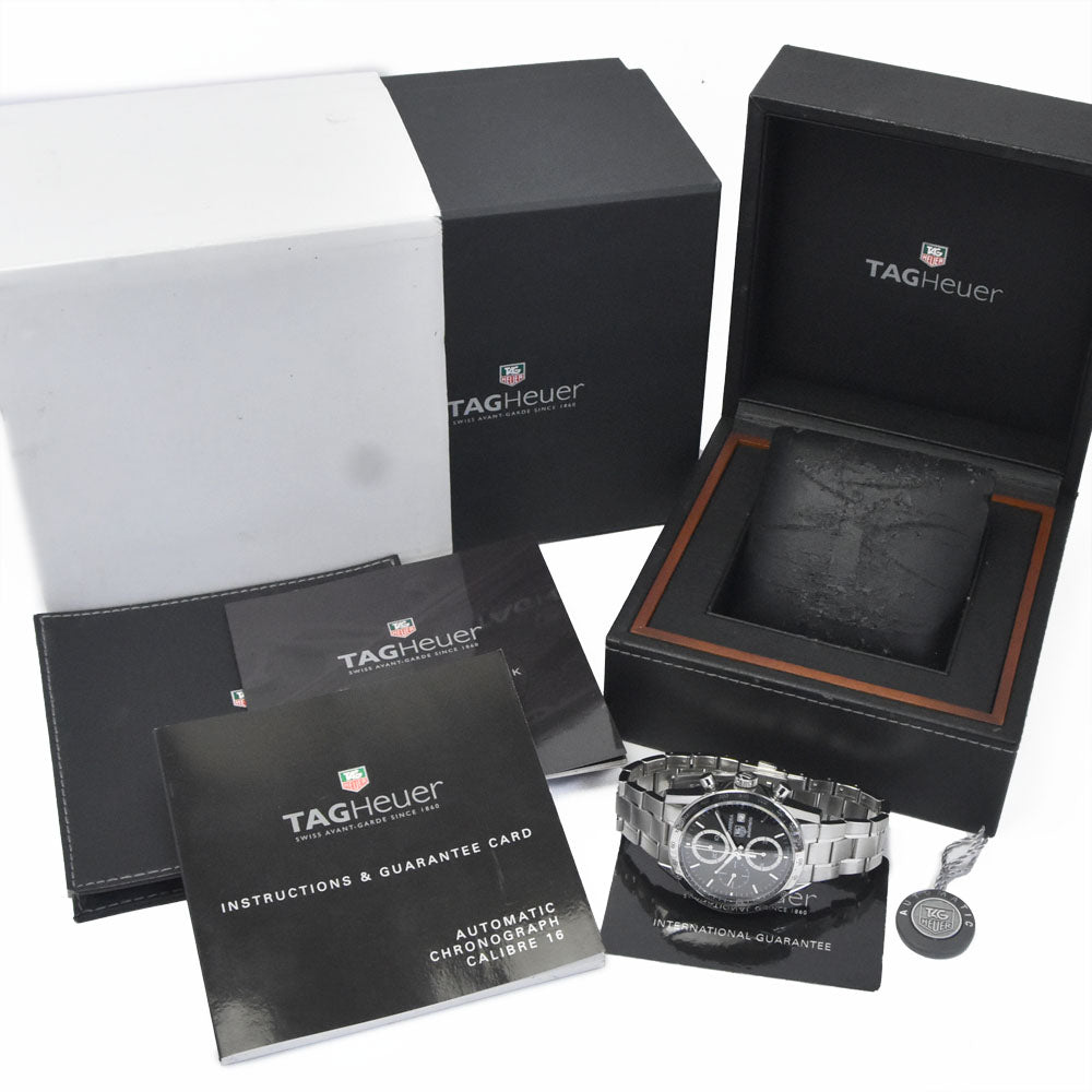 with paper TAG HEUER Carrera CV2016.BA0786 Chronograph black Dial Automatic Men's
 Watch P#149122
