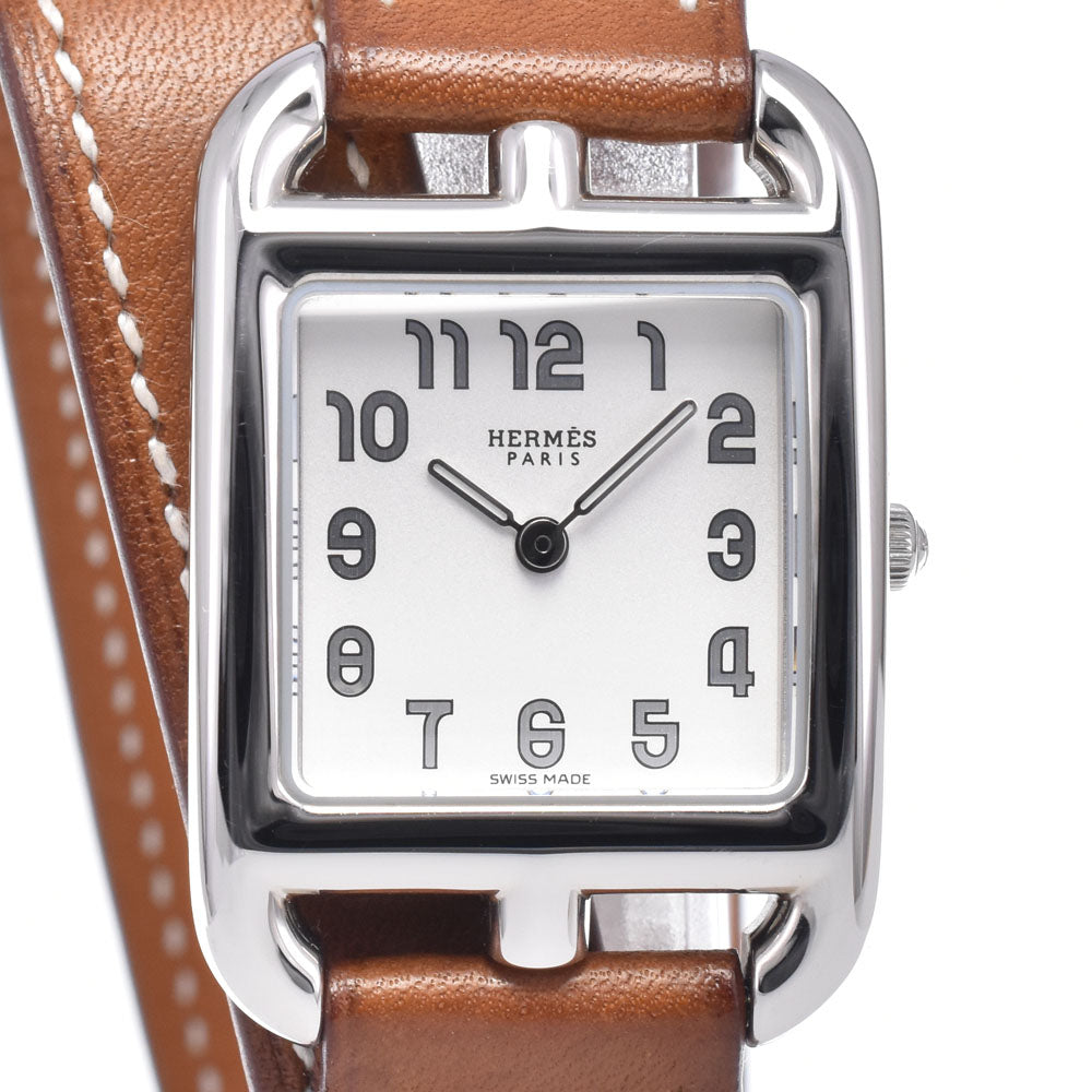 with paper HERMES Cape Cod CC1.210a Dubrutur white Dial Quartz Ladies
 Watch O#149123