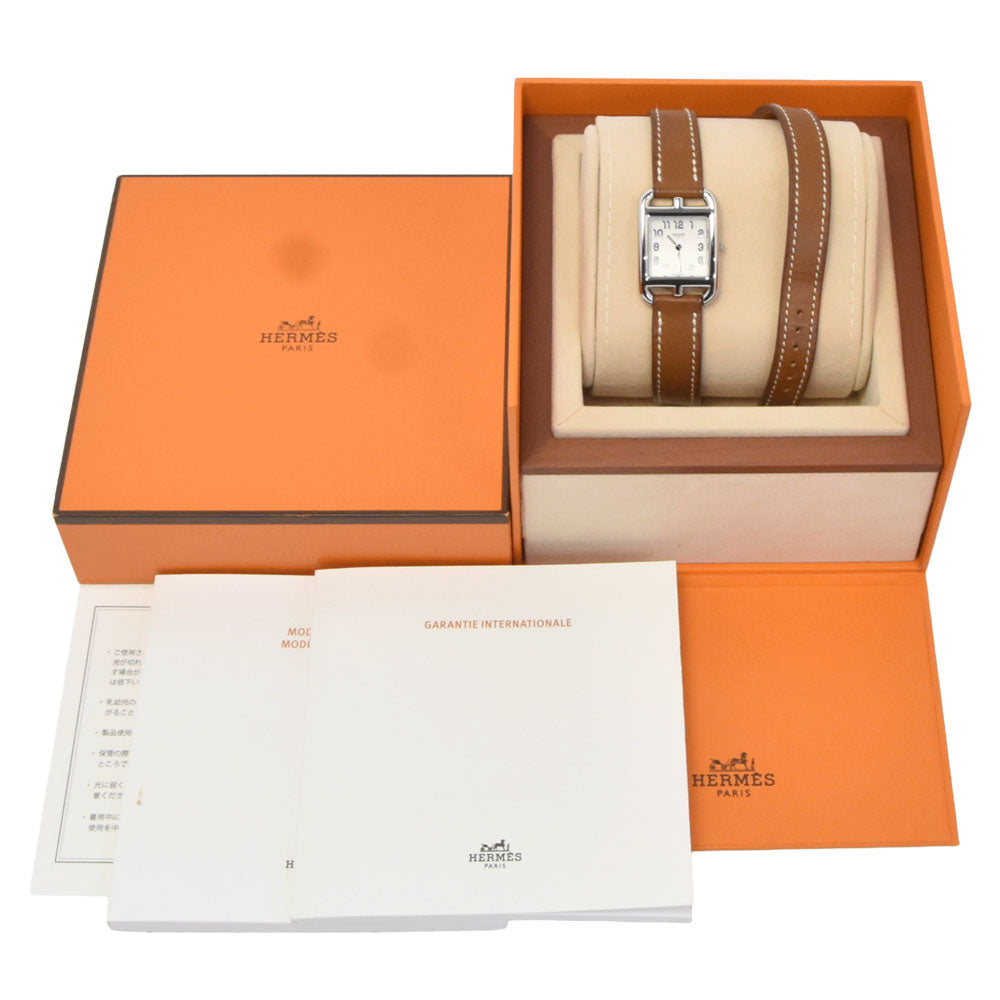 with paper HERMES Cape Cod CC1.210a Dubrutur white Dial Quartz Ladies
 Watch O#149123