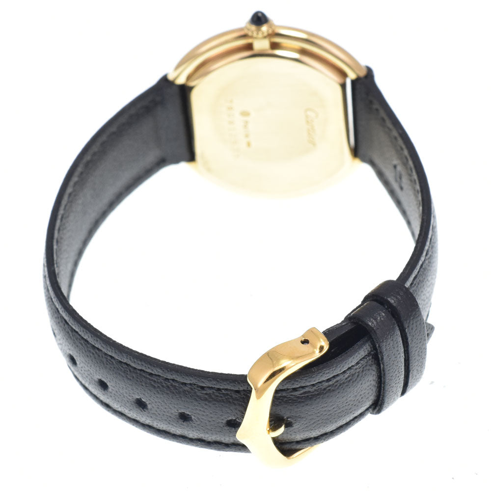 with paper CARTIER Ellipse LM K18YG / leather white Dial Hand Winding Ladies
 Watch Q#149124