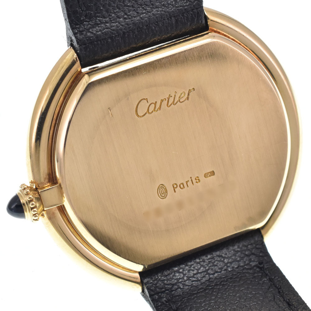 with paper CARTIER Ellipse LM K18YG / leather white Dial Hand Winding Ladies
 Watch Q#149124