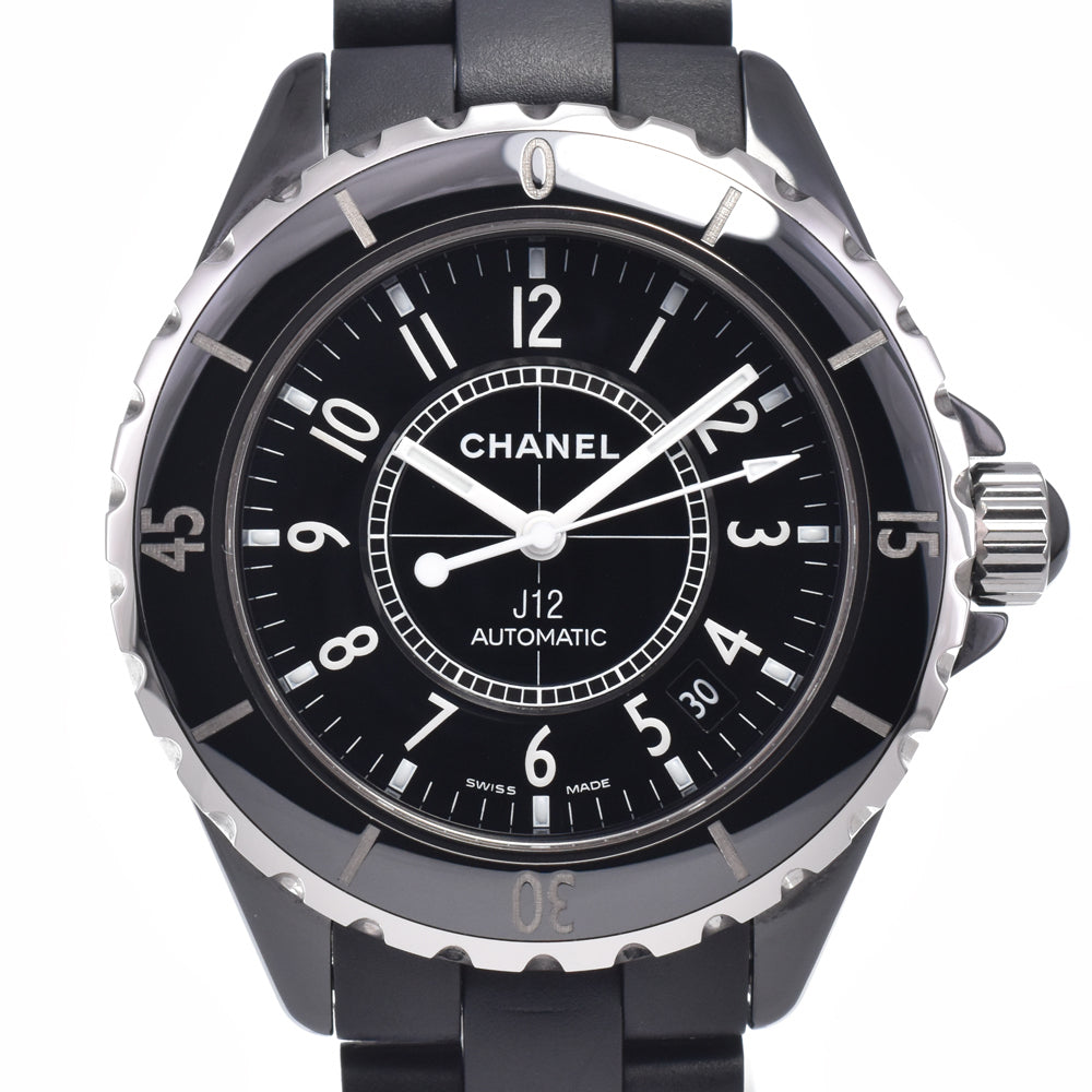 CHANEL J12 date Ceramic / rubber black Dial Automatic Men's
 Watch P#149127
