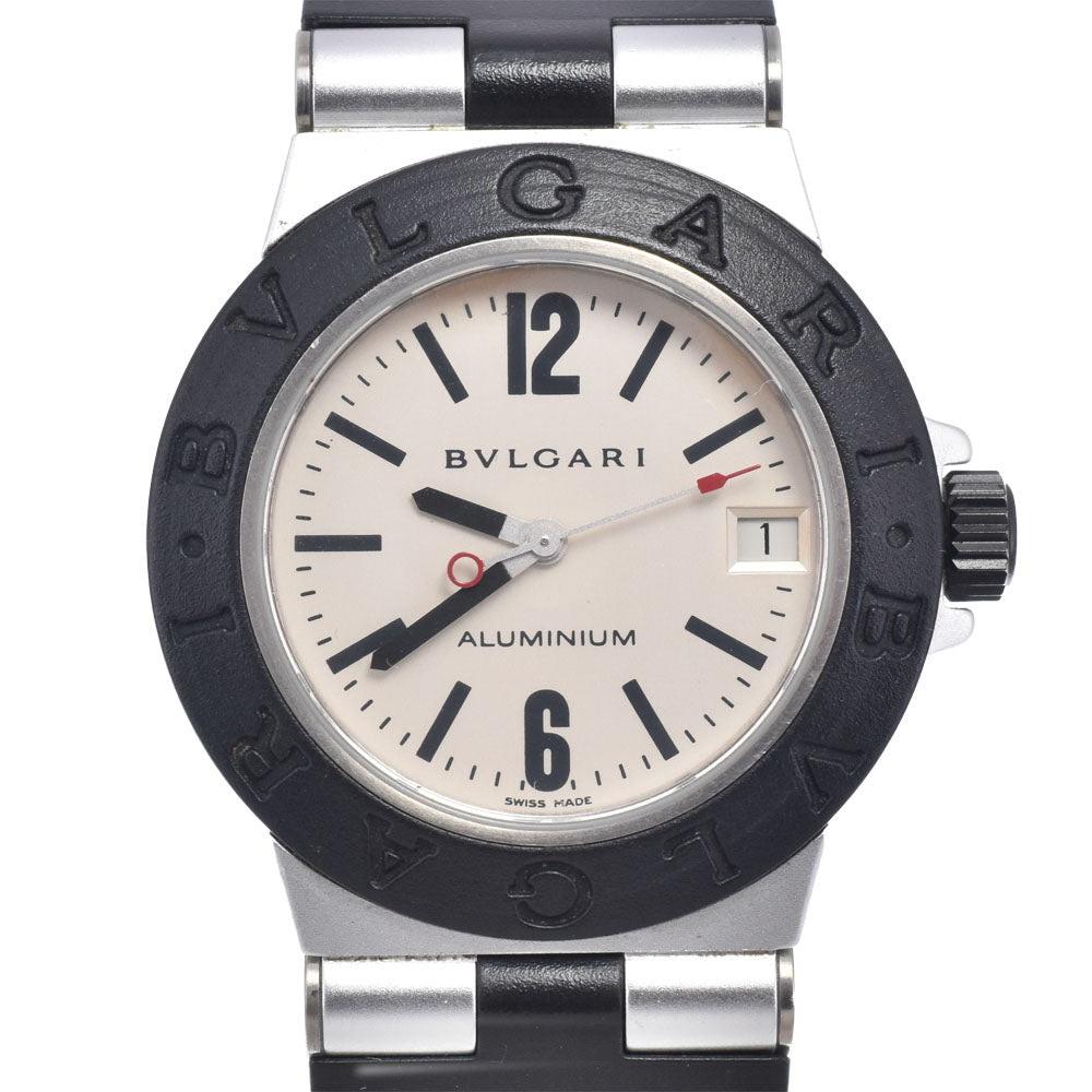 with paper BVLGARI aluminum AL32TA Date Silver Dial Quartz Unisex
 Watch O#149137