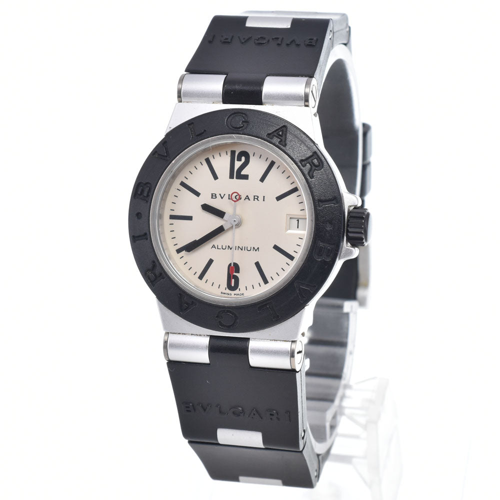 with paper BVLGARI aluminum AL32TA Date Silver Dial Quartz Unisex
 Watch O#149137