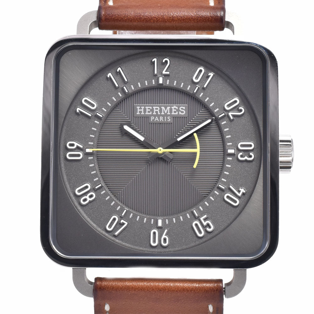 with paper HERMES Carre Ash TI2.710 Date gray Dial Automatic Men's
 Watch P#149150