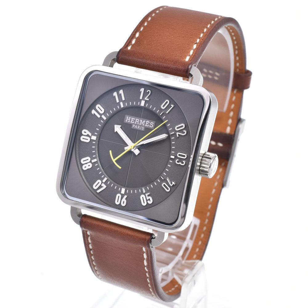 with paper HERMES Carre Ash TI2.710 Date gray Dial Automatic Men's
 Watch P#149150