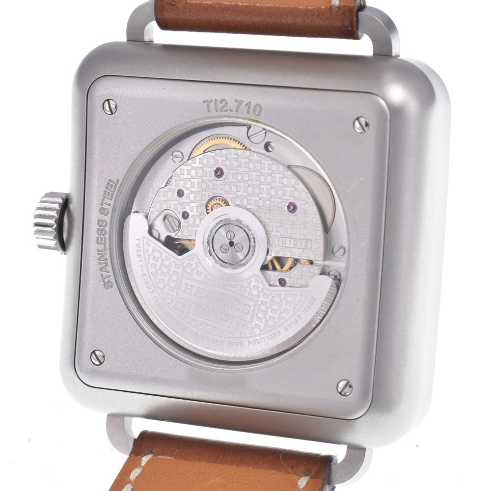 with paper HERMES Carre Ash TI2.710 Date gray Dial Automatic Men's
 Watch P#149150