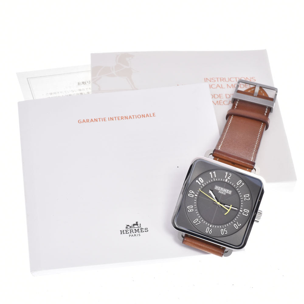 with paper HERMES Carre Ash TI2.710 Date gray Dial Automatic Men's
 Watch P#149150