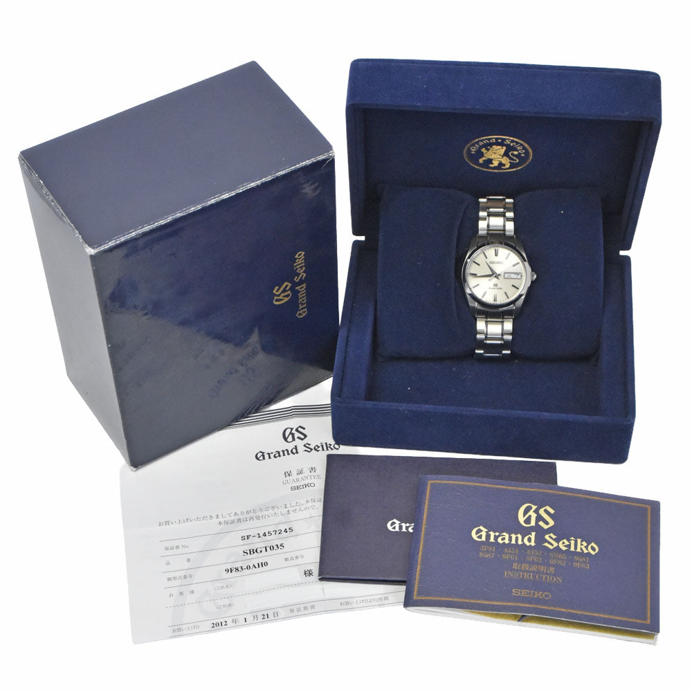 with paper SEIKO Grand Seiko 9F83-0AH0/SBGT035 Silver Dial Quartz Men's
 Watch P#149165