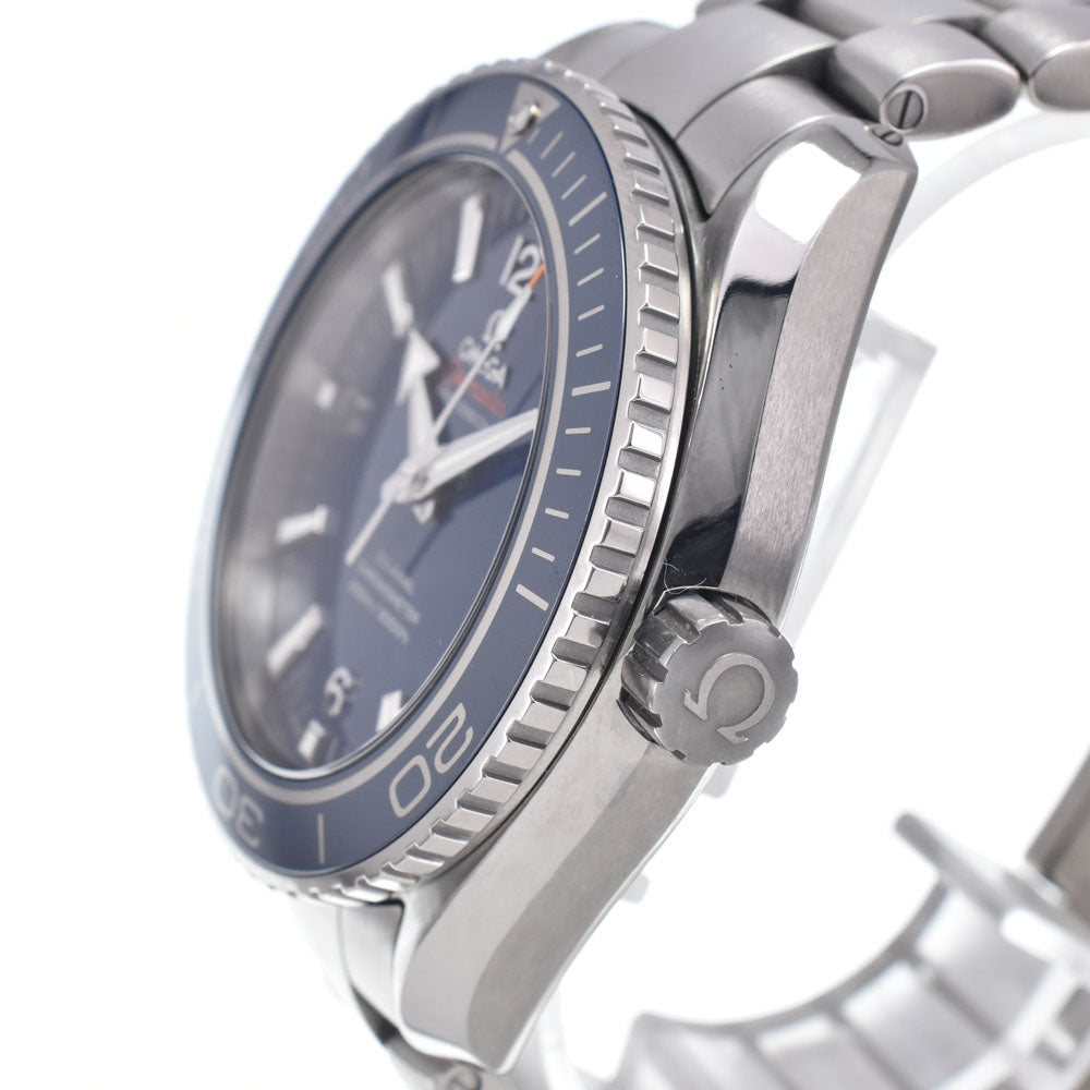 with paper OMEGA Seamaster Planet Ocean 600M 232.90.46.21.03.001 Titanium see-through back blue Dial Automatic Men's
 Watch P#149169