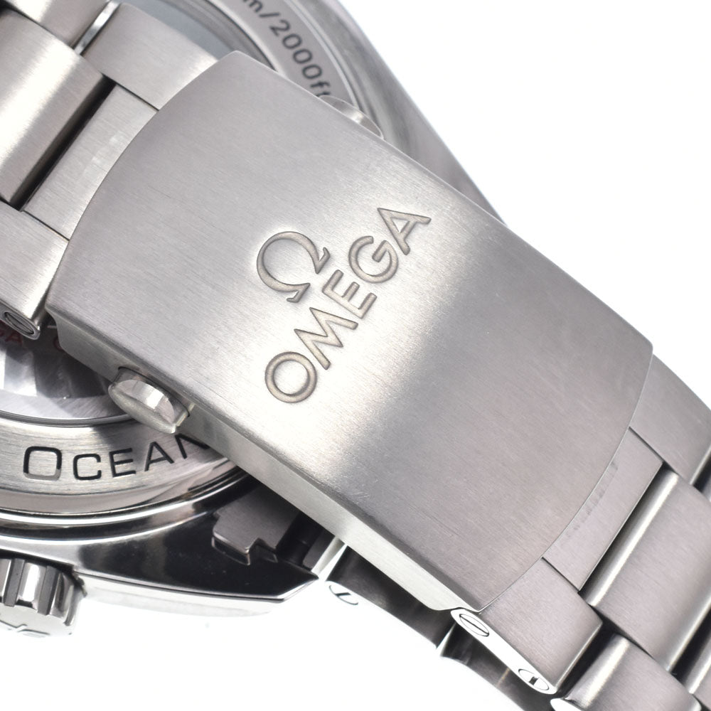 with paper OMEGA Seamaster Planet Ocean 600M 232.90.46.21.03.001 Titanium see-through back blue Dial Automatic Men's
 Watch P#149169