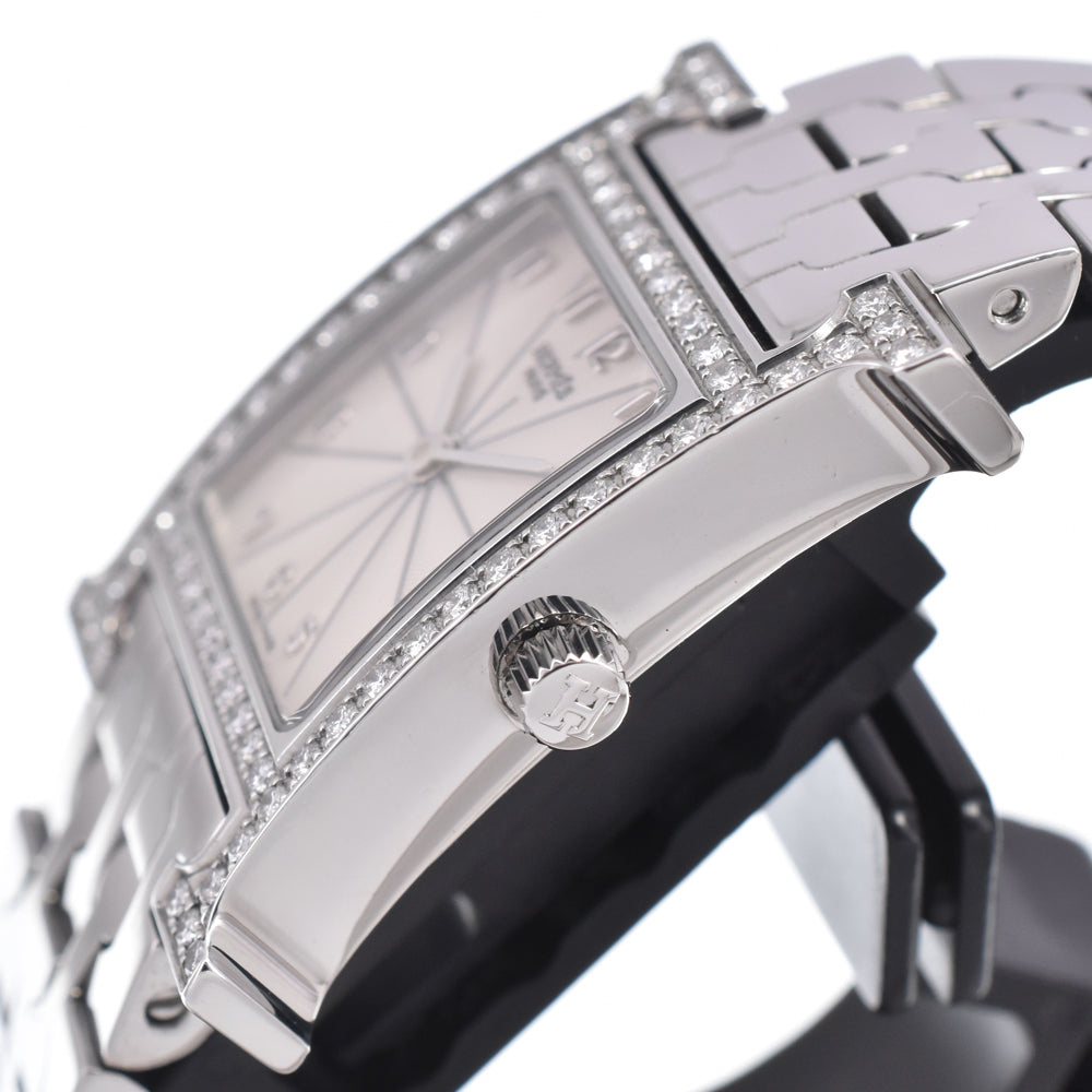HERMES H watch HH1.230 Diamond Bezel Silver Dial Quartz Ladies
 Watch R#149170