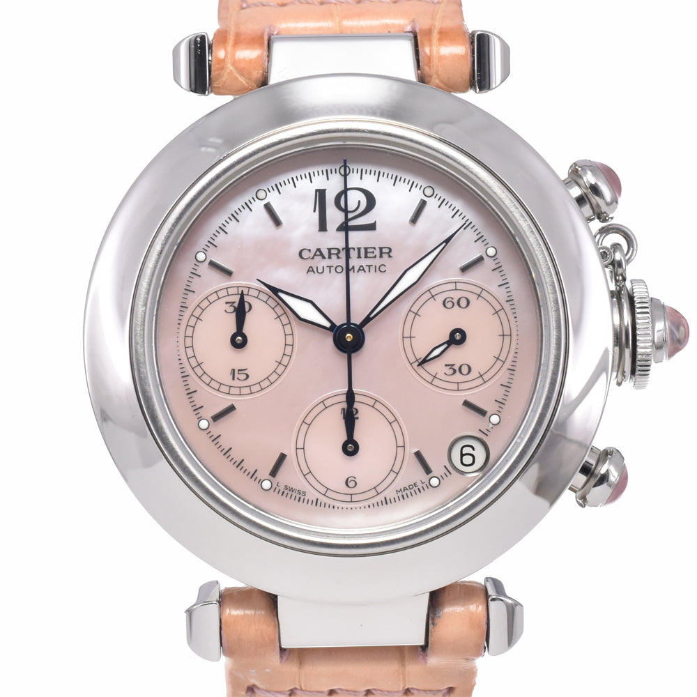 CARTIER Pasha C W3106599 Chronograph Pink shell Dial Automatic Unisex
 Watch P#149171