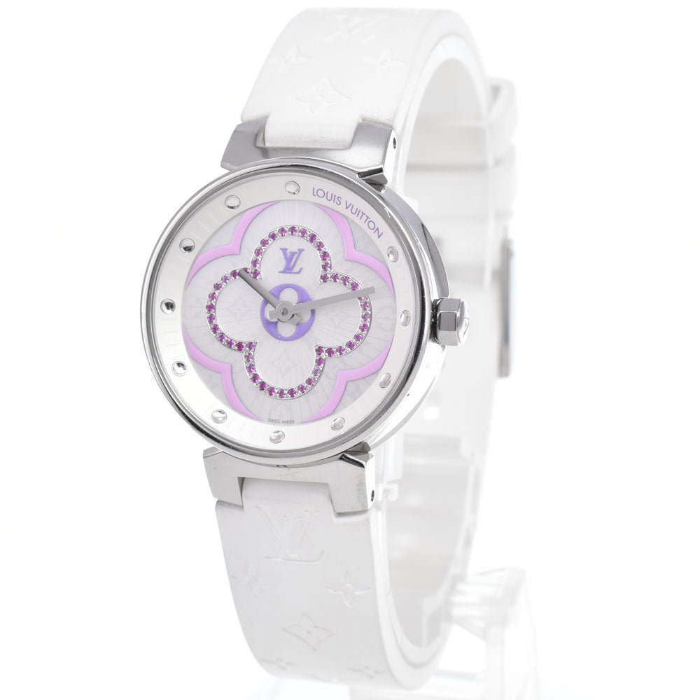 LOUIS VUITTON Tambour Moon Divine PM QA160 White shell Dial Quartz Ladies
 Watch Q#149173