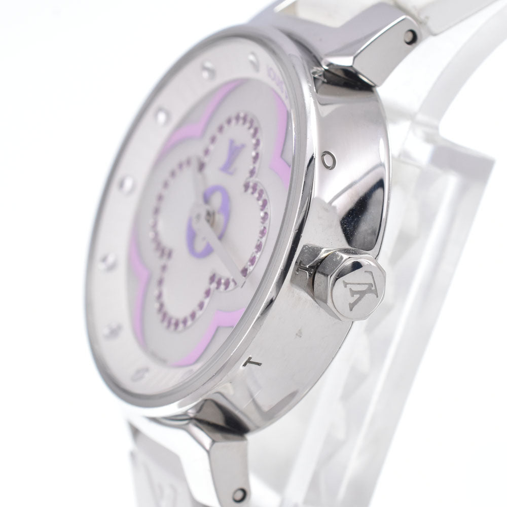 LOUIS VUITTON Tambour Moon Divine PM QA160 White shell Dial Quartz Ladies
 Watch Q#149173