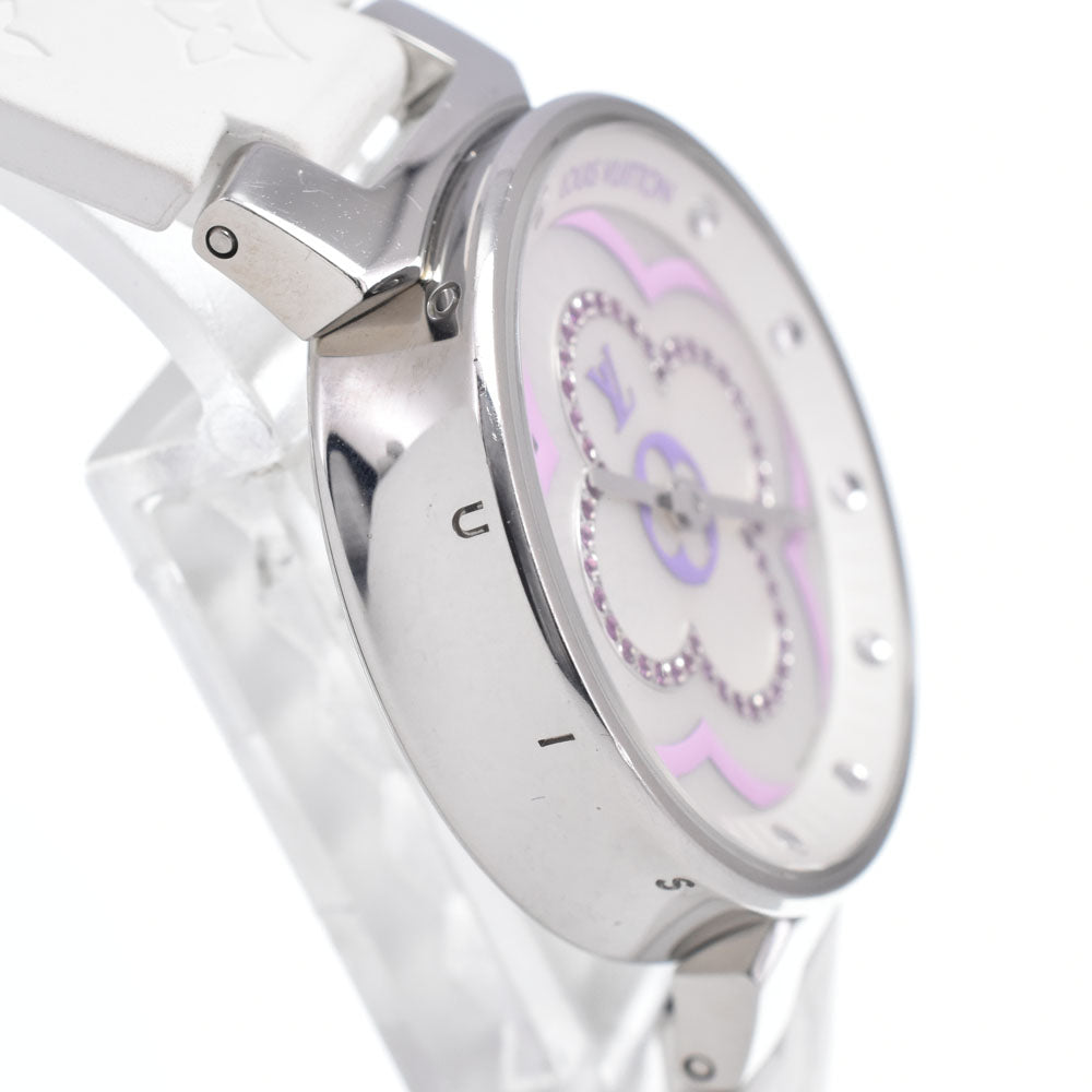 LOUIS VUITTON Tambour Moon Divine PM QA160 White shell Dial Quartz Ladies
 Watch Q#149173