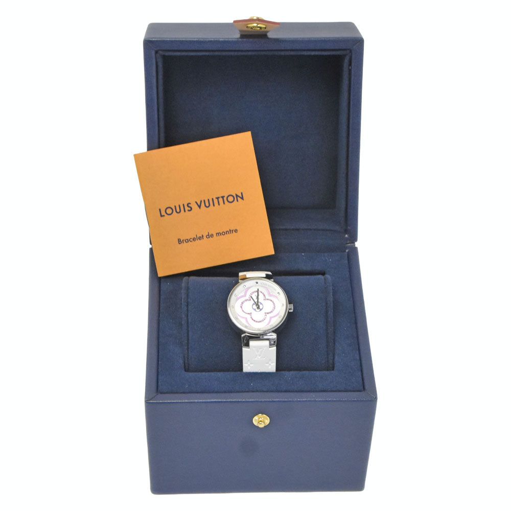 LOUIS VUITTON Tambour Moon Divine PM QA160 White shell Dial Quartz Ladies
 Watch Q#149173