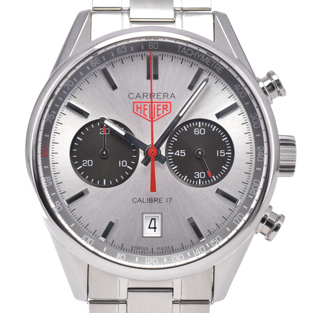 with paper TAG HEUER Carrera Caliber 17 CV2119.BA0722 Chronograph Date Silver Dial Automatic Men's
 Watch Q#149181