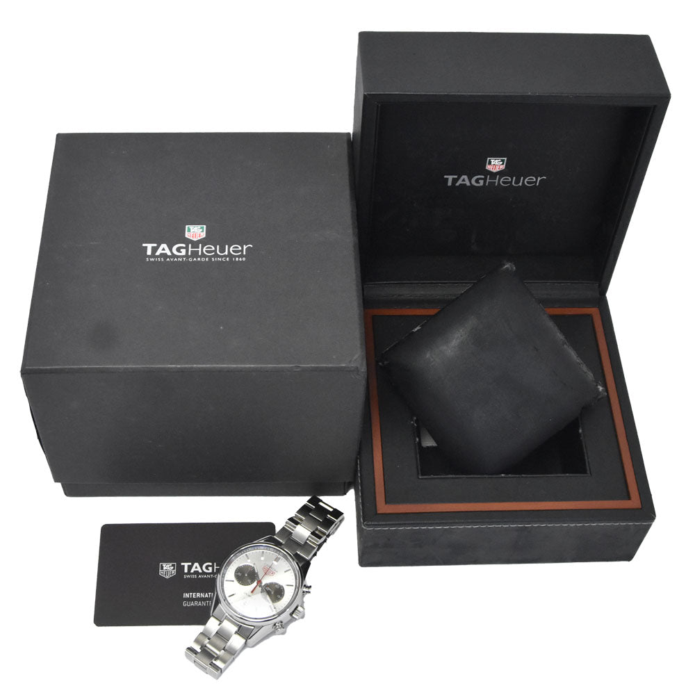 with paper TAG HEUER Carrera Caliber 17 CV2119.BA0722 Chronograph Date Silver Dial Automatic Men's
 Watch Q#149181