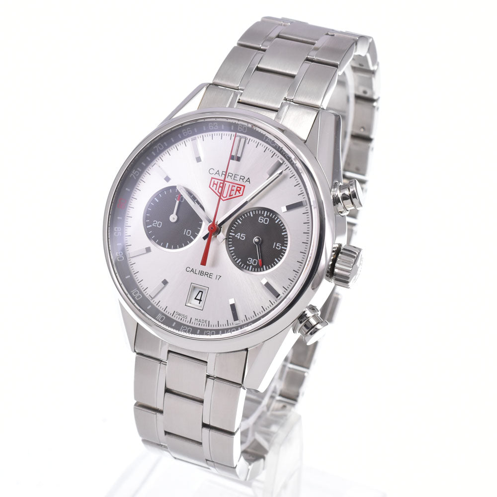 with paper TAG HEUER Carrera Caliber 17 CV2119.BA0722 Chronograph Date Silver Dial Automatic Men's
 Watch Q#149181