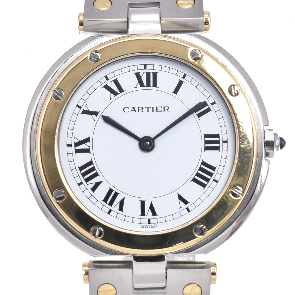 CARTIER Santos Round LM white Dial Quartz Men's
 Watch C#149185