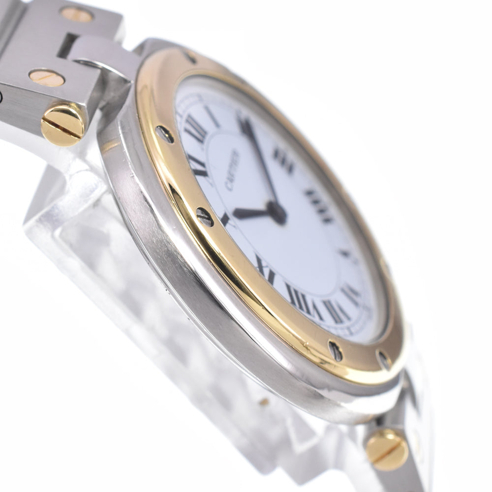 CARTIER Santos Round LM white Dial Quartz Men's
 Watch C#149185