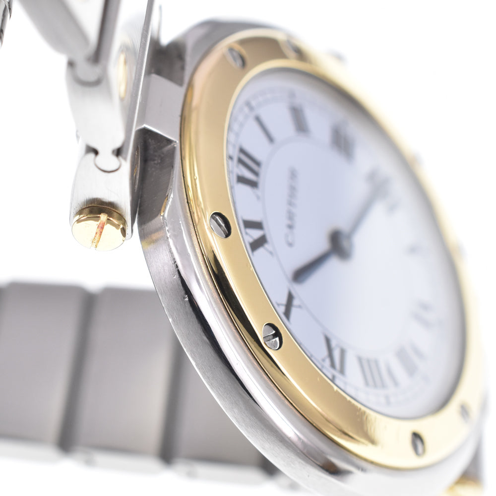 CARTIER Santos Round LM white Dial Quartz Men's
 Watch C#149185
