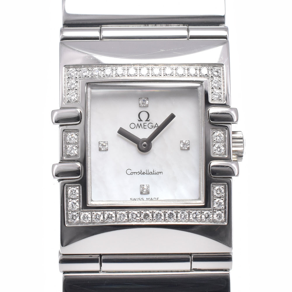 OMEGA Constellation Carre Quadra Mini 1528.76 diamond White shell Dial Quartz Ladies
 Watch R#149186