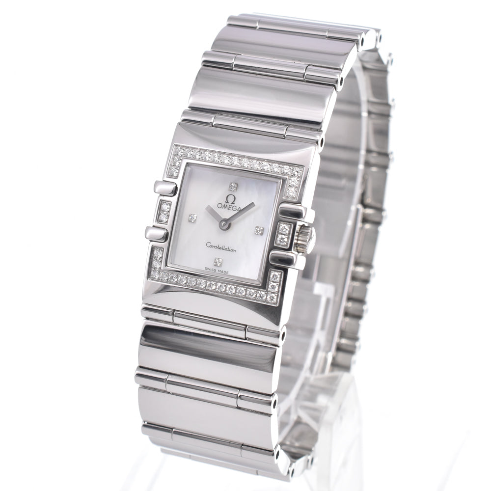 OMEGA Constellation Carre Quadra Mini 1528.76 diamond White shell Dial Quartz Ladies
 Watch R#149186