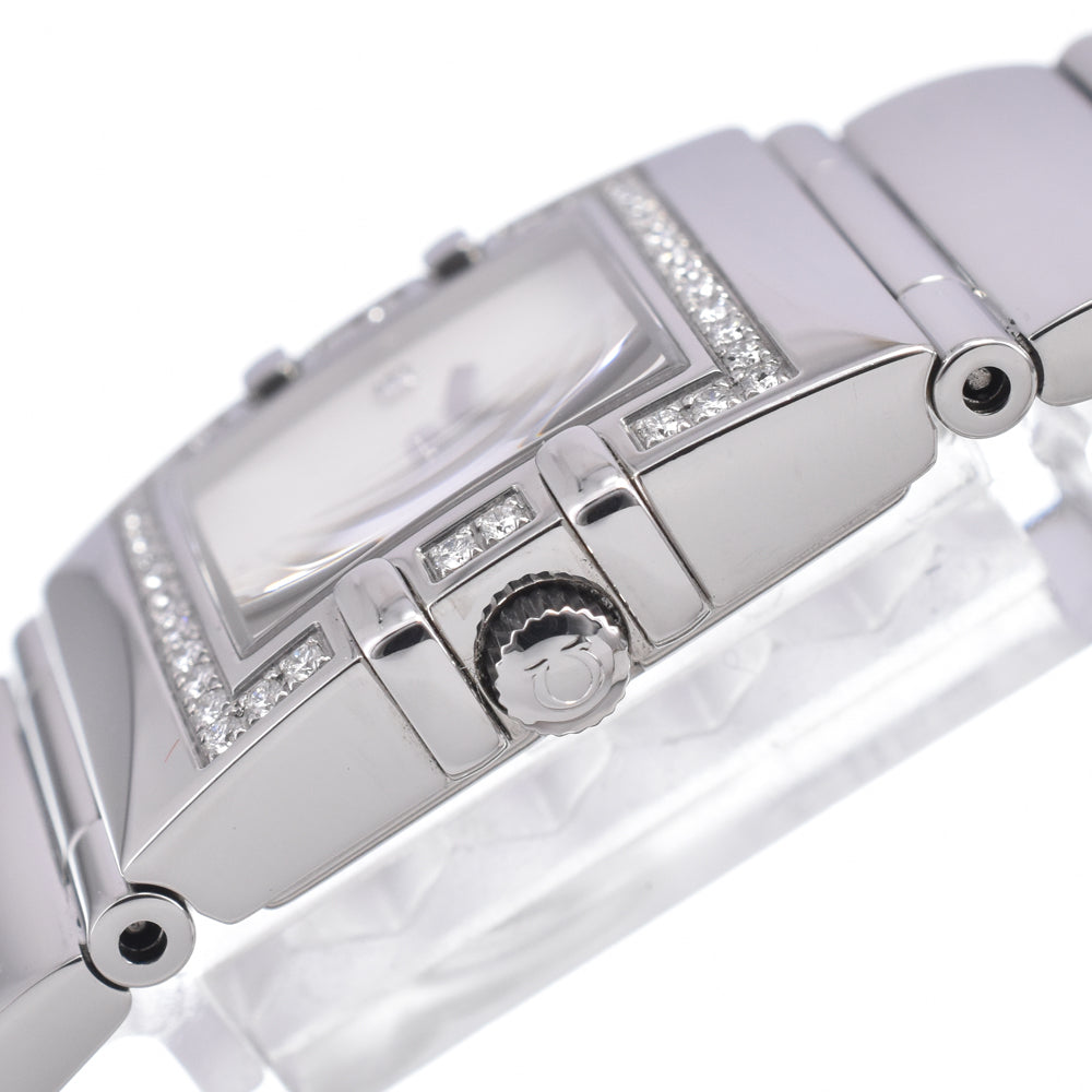 OMEGA Constellation Carre Quadra Mini 1528.76 diamond White shell Dial Quartz Ladies
 Watch R#149186