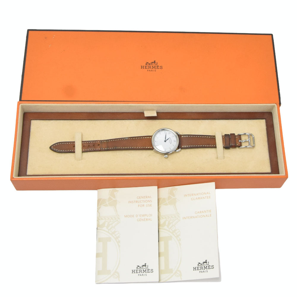 with paper HERMES Arceau AR5.210 white Dial Quartz Ladies Watch Q