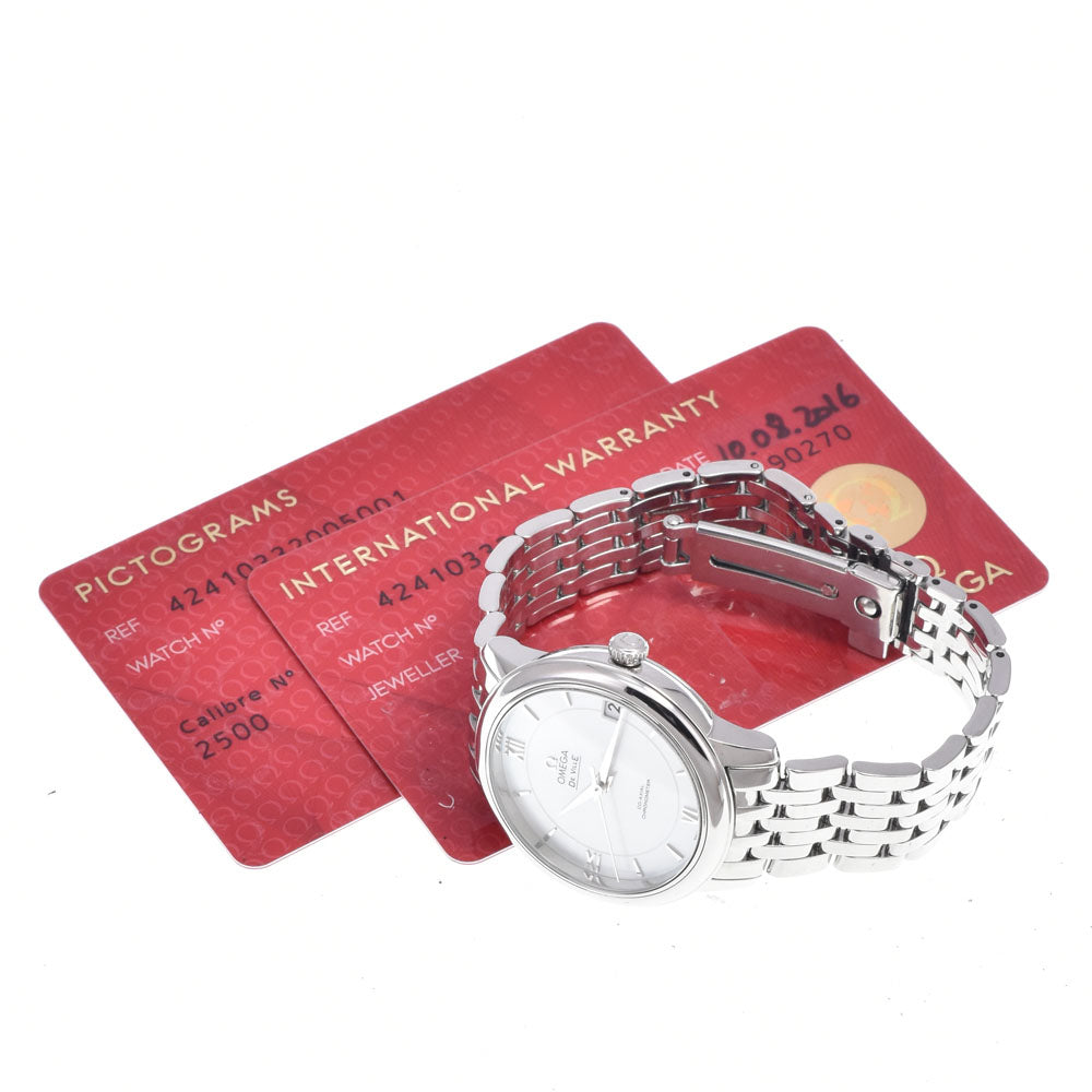 with paper OMEGA De Ville Prestige 424.10.33.20.05.00﻿1 Date White shell Dial Automatic Ladies
 Watch R#149193