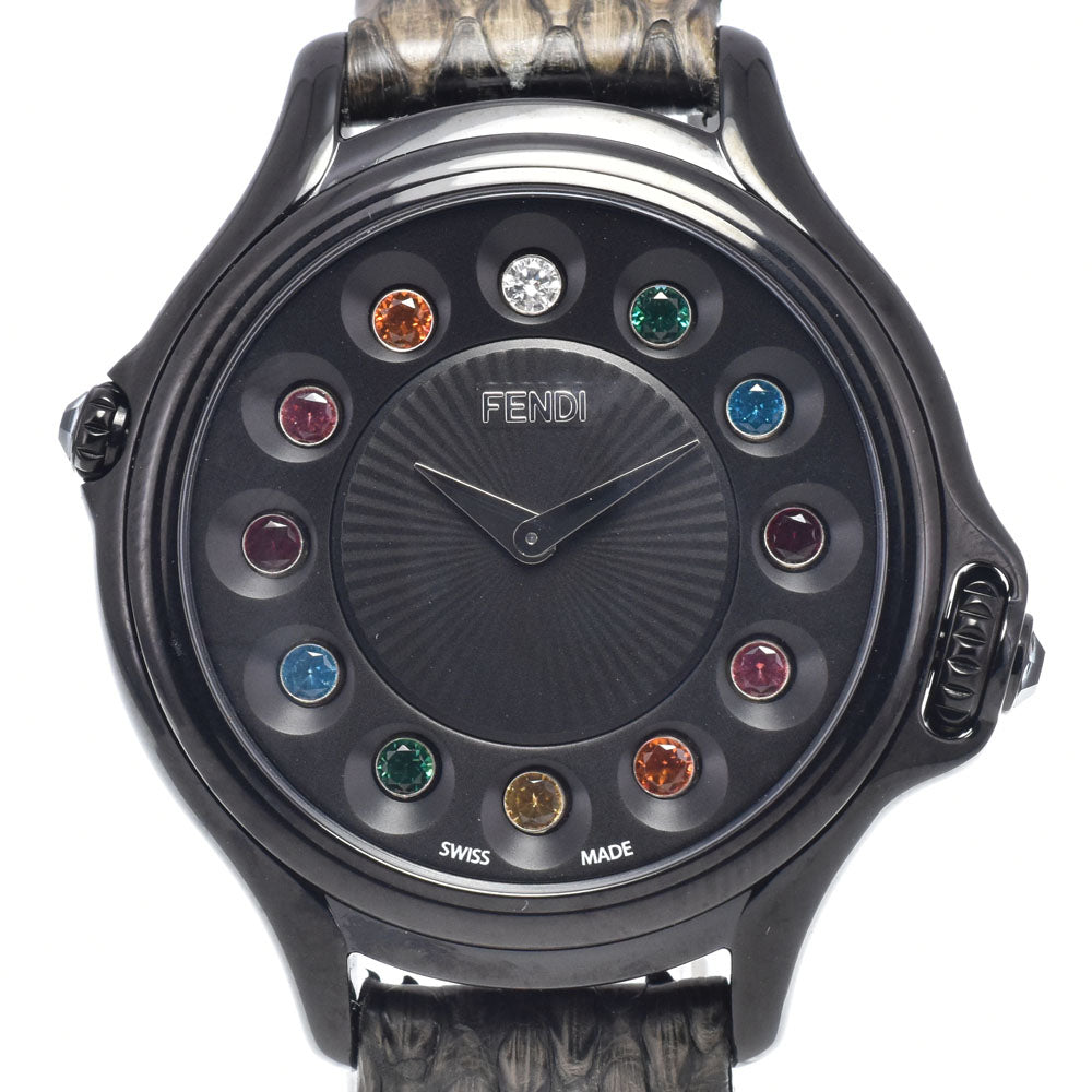 with paper FENDI Crazy carat 10500L Change gemstone black Dial Quartz Ladies
 Watch Q#149194
