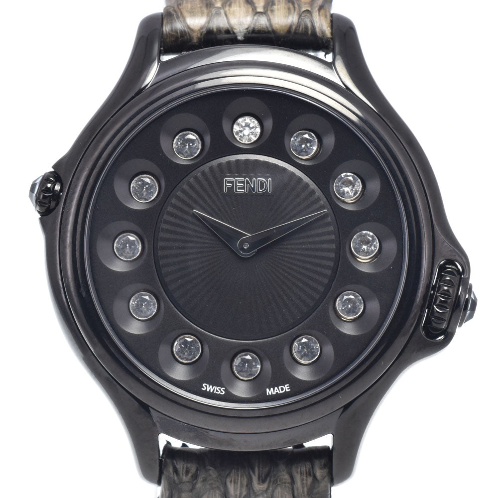 with paper FENDI Crazy carat 10500L Change gemstone black Dial Quartz Ladies
 Watch Q#149194