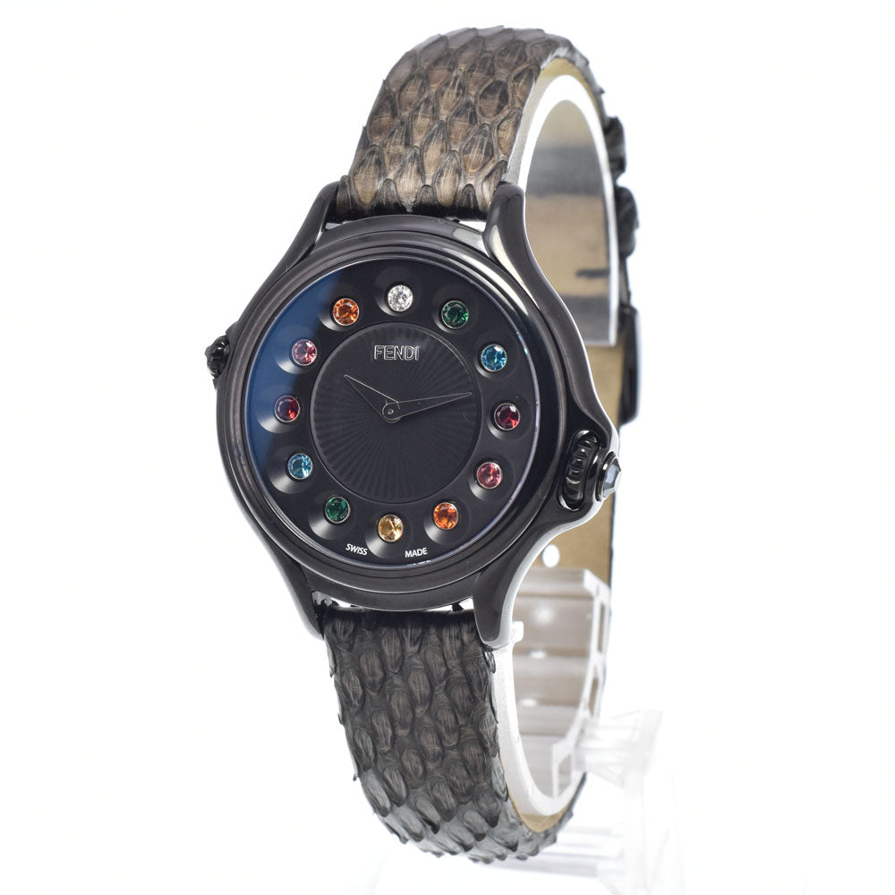 with paper FENDI Crazy carat 10500L Change gemstone black Dial Quartz Ladies
 Watch Q#149194